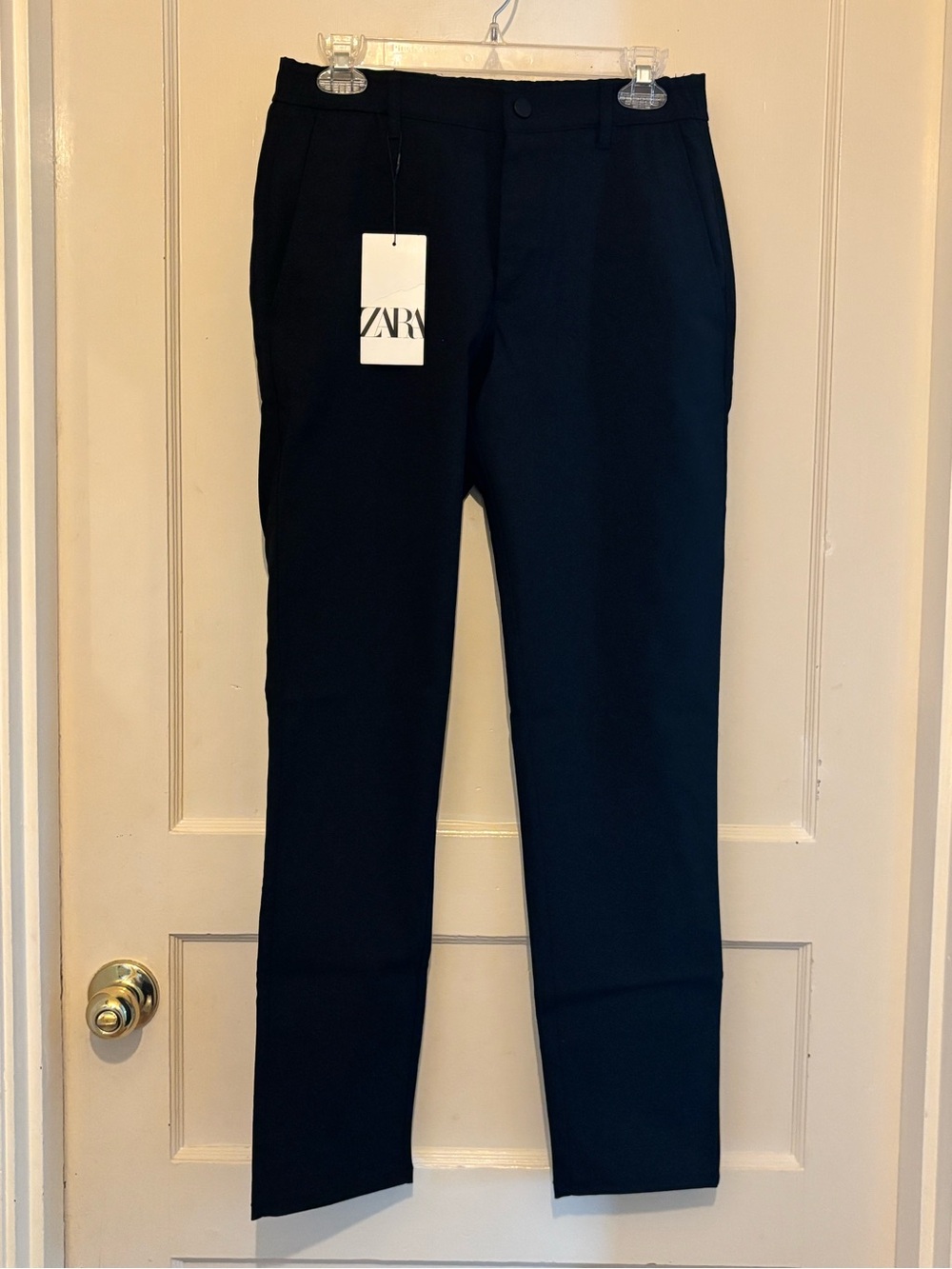 Zara The Driver Pant Straight Leg Pants in Black Size Small NWT